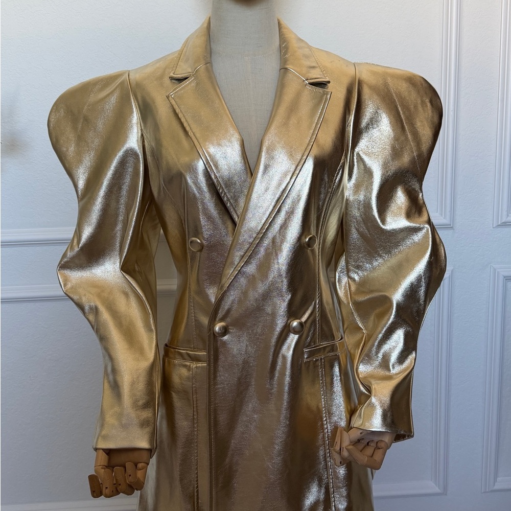 Gold Long Sleeve Women's Dress
